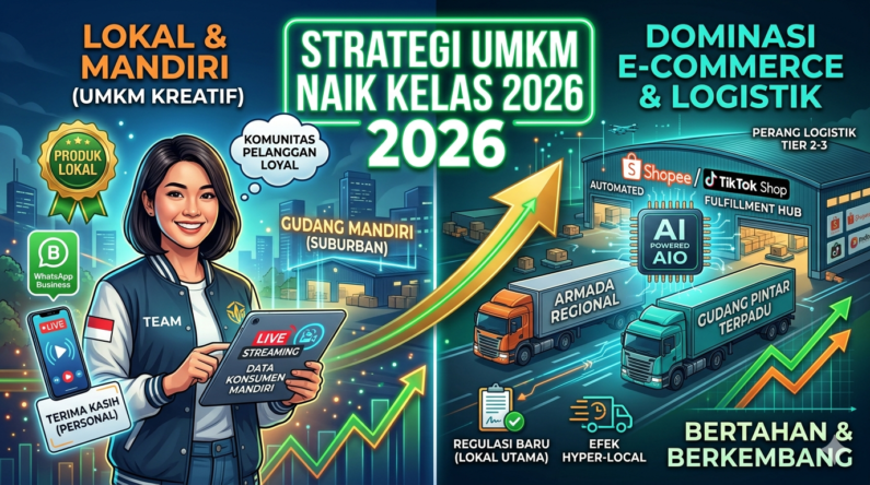 Lanskap bisnis digital di tahun 2026 telah berubah menjadi medan tempur yang sangat canggih. Dengan dominasi teknologi AI yang mengatur pengalaman belanja, persaingan ketat antar-marketplace besar, hingga pergeseran perilaku konsumen yang menuntut kecepatan instan, pelaku Usaha Mikro, Kecil, dan Menengah (UMKM) di Indonesia dihadapkan pada pilihan mutlak: beradaptasi dengan cerdas atau tergilas.