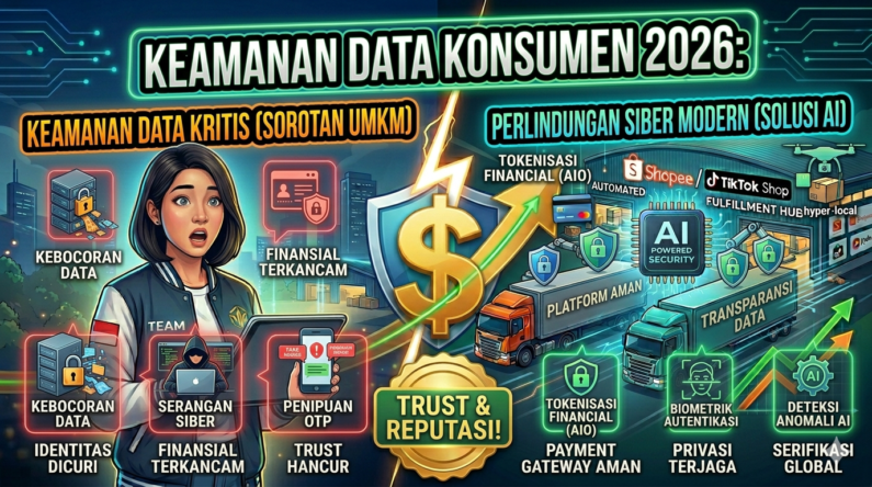 Di tengah pesatnya pertumbuhan industri e-commerce pada tahun 2026, kemudahan berbelanja online harus dibayar dengan risiko digital yang semakin tinggi. Isu kebocoran data pribadi, penipuan berbasis manipulasi psikologis (social engineering), hingga serangan siber tingkat lanjut kini menempatkan keamanan data konsumen sebagai sorotan utama sekaligus penentu hidup matinya reputasi sebuah platform belanja.